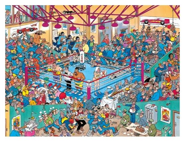 ( 40 grijs zak) Bokswedstrijd 1000 stukjes