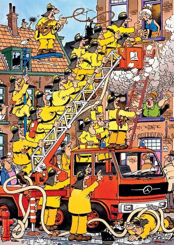 ( 9 zak oranje) Brandje blussen 150 stukjes