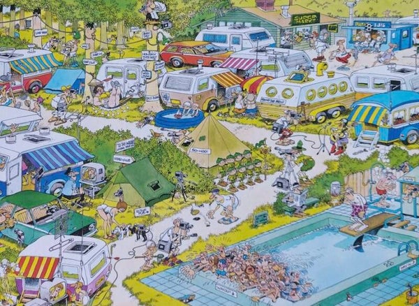 ( 22 zak blauw) Camping Chaos 1500 stukjes