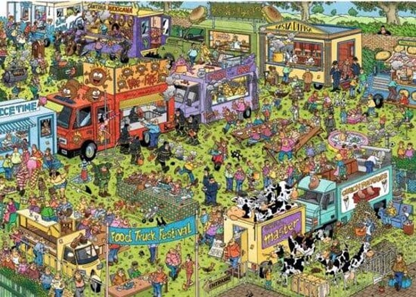 ( 2 oranje zak) Foodtruckfestival 1000 stukjes