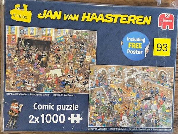 ( 93 doos) Rembrandts atelier/ Rariteitenkabinet 2x1000 stukjes