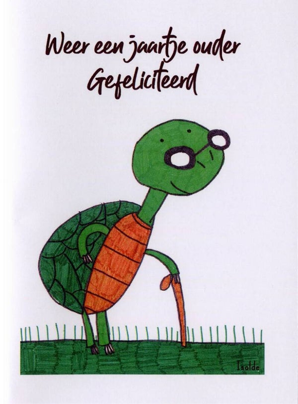 KAART Gefeliciteerd Weer een jaartje ouder