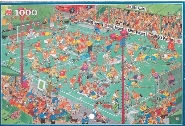 ( 36 zak grijs) Hockey ( met reclame) 1000 stukjes