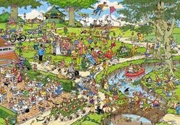 ( 45 zak roze) Het Park 1000 stukjes
