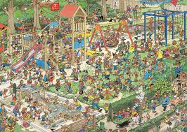 (59 zak roze) Speeltuin 1000 stukjes