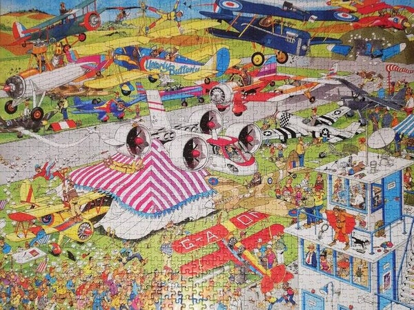 ( 89 zak paars) De vliegshow 1000 stukjes