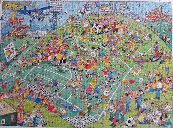 ( 40 zak grijs) Voetbal 1000 stukjes