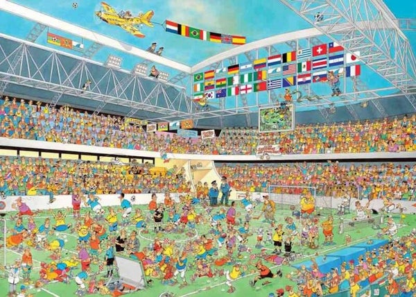 ( 79 zak paars) Voetbalwaanzin 500 stukjes