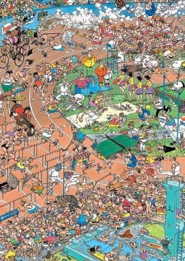 ( 57 zak roze) Zomerspelen 1000 stukjes