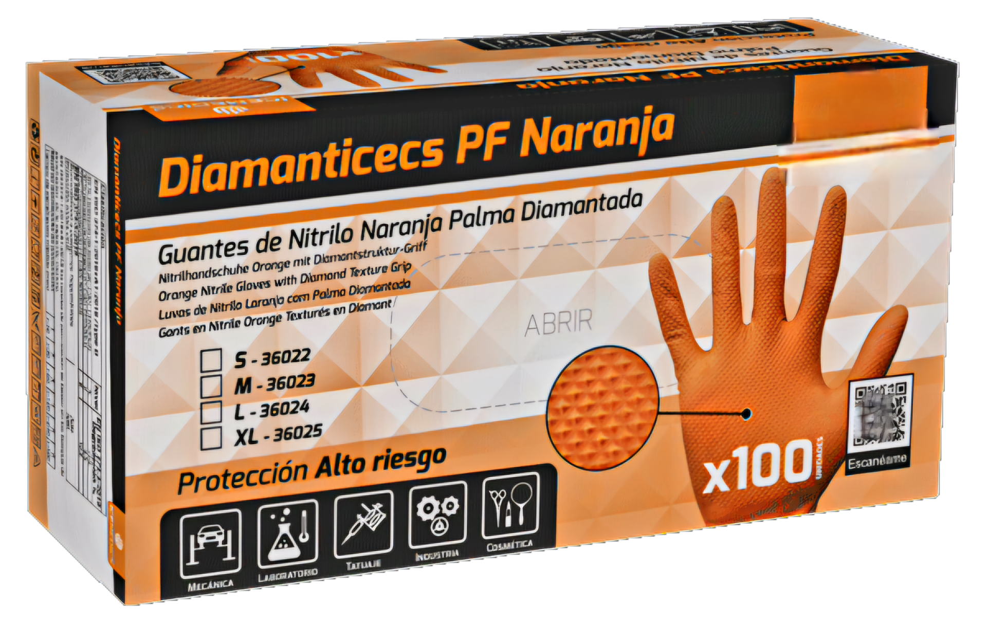 GUANTES DE NITRILO DIAMANTADOS