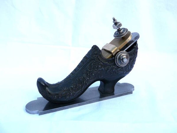 Lfd.Nr.001 -  Atemberaubender Design-Hobel, Silber, französische Handwerkskunst im Schuhförmigen Design