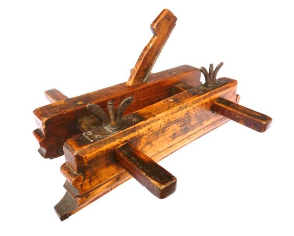 Lfd. Nr. 127 - Professioneller Stellnuthobel mit Prägung CVM im gezähnten Rahmen von 1880 -1910  ein Hobel aus dem 19. Jahrhundert,