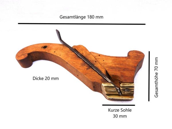Lfd. Nr. 017 - Kleiner Kutschenbauer Profilhobel aus Frankreich mit Besitzer initialen und Jahreszahl 1723