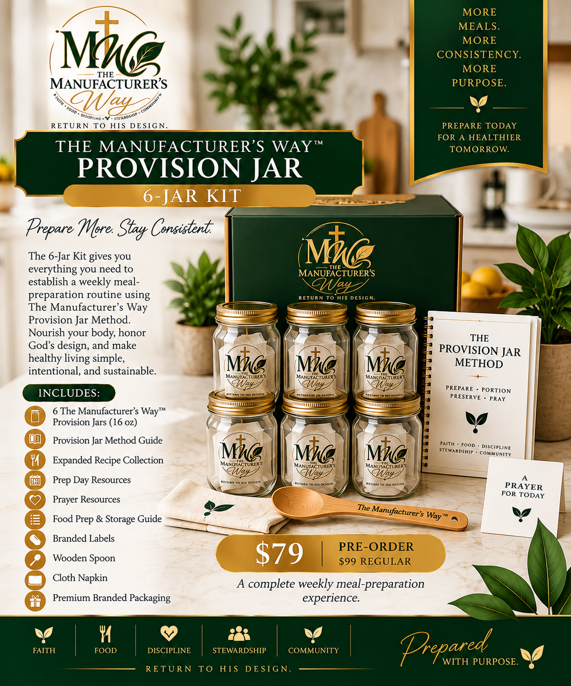 THE MANUFACTURER’S WAY™ PROVISION JAR 6-JAR KIT