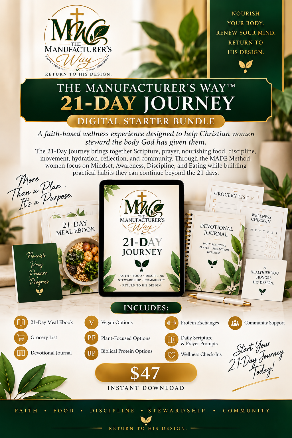 THE MANUFACTURER’S WAY™ 21-DAY JOURNEY Digital Starter Bundle