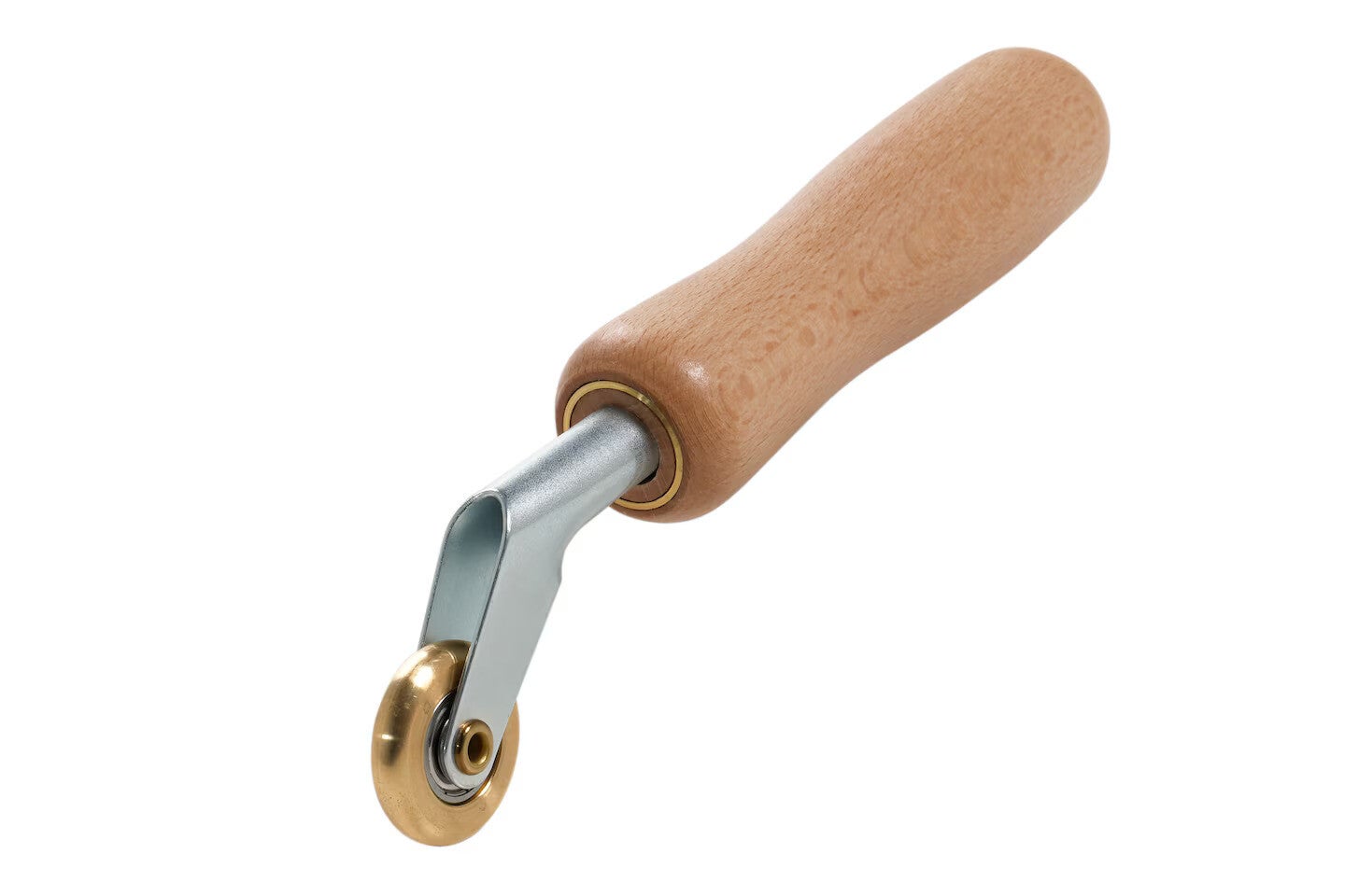 Aandrukrol knikarm messing detail