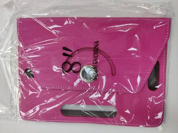 8 INCH PINK LEATHER CASE