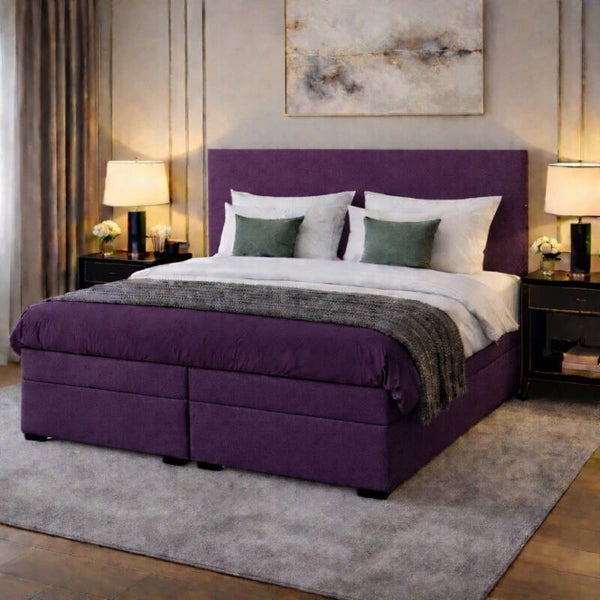 Boxspring Veenendaal OP MAAT (Verkrijgbaar in diverse soorten stoffen en kleuren en ook in meegestoffeerd matras!)