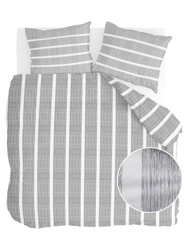 WALRA Dekbedovertrek Stripe Along Antraciet