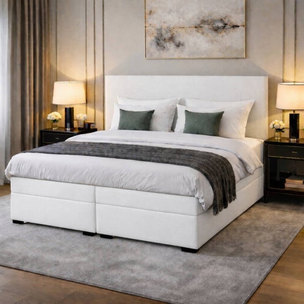 Boxspring Soest OP MAAT (Verkrijgbaar in diverse soorten stoffen en kleuren en ook in meegestoffeerd matras!)
