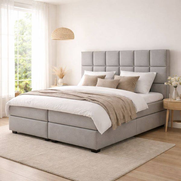 Boxspring Haaksbergen OP MAAT (Verkrijgbaar in diverse soorten stoffen en kleuren en ook in meegestoffeerd matras!)