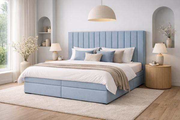 Boxspring Doetinchem OP MAAT (Verkrijgbaar in diverse soorten stoffen en kleuren en ook in meegestoffeerd matras!)