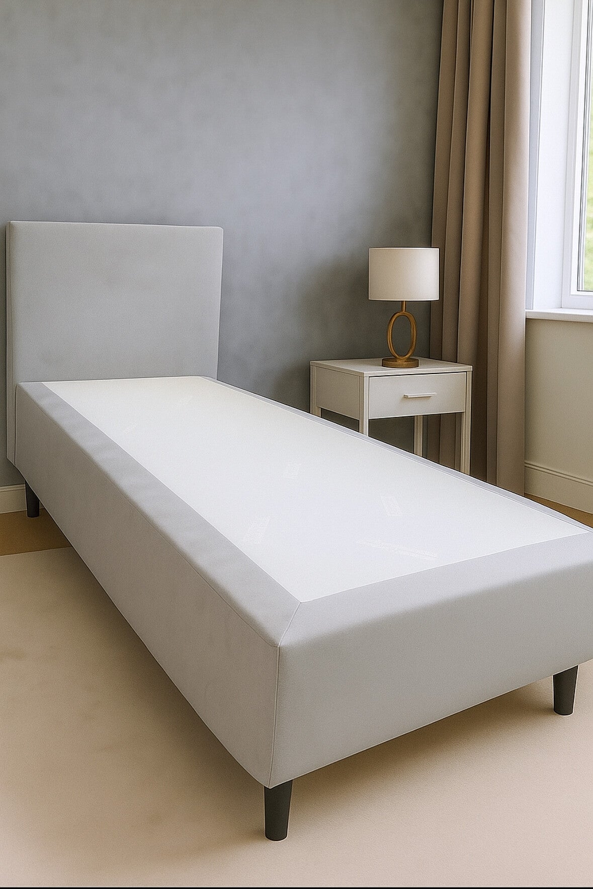 Losse Boxspring Zwolle Op maat (Verkrijgbaar in diverse soorten stoffen en kleuren en ook in meegestoffeerd matras!)