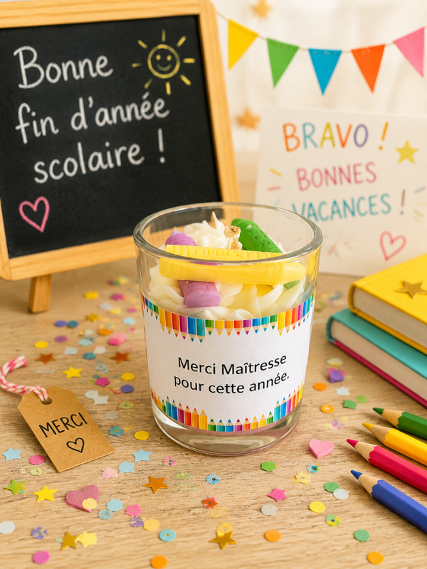 Bougie merci maîtresse petit modéle