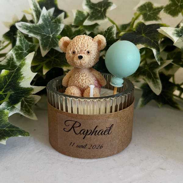 Bougie ourson ballon