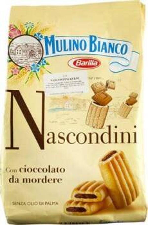 🍪 Mulino Bianco Nascondini – Butterkekse mit zarter Schokoladenfüllung
