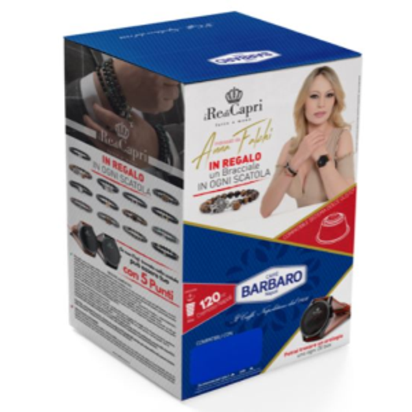 120 CAPSULE CAFFÈ BARBARO CREMOSO NAPOLI DOLCE GUSTO OMAGGIO BRACCIALE + T-SHIRT CELEBRATIVA NAPOLI