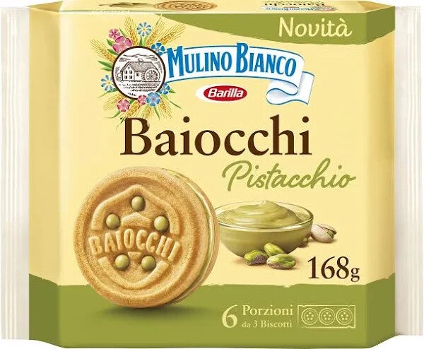 🍪 Mulino Bianco Baiocchi al Pistacchio – Gefüllte Doppelkekse mit Pistaziencreme