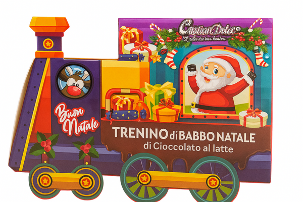 Trenino di Babbo Natale – Schokoladen-Weihnachtszug (Cioccolato al latte)
