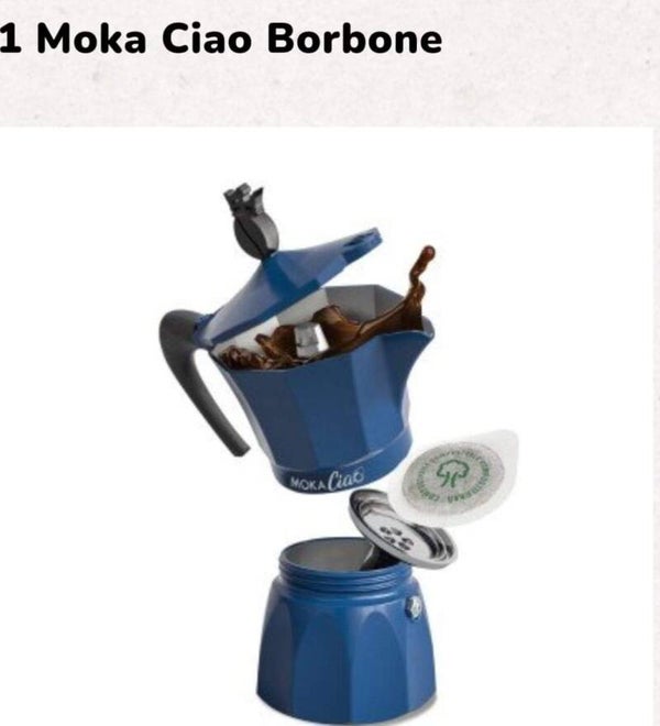 💙 ☕ Caffè Borbone Moka Ciao – Blau (E.S.E. Padmaschine 44 mm)