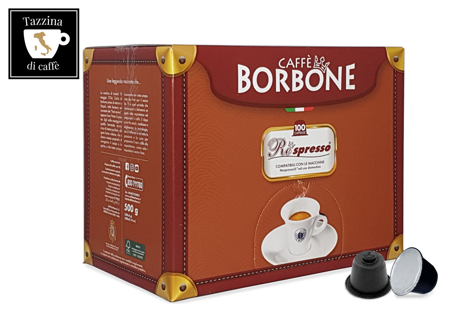 ☕ Caffè Borbone Miscela Blu – 100 Kapseln (kompatibel mit Nespresso®)