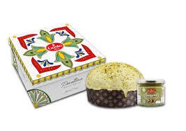 🌋💚 Gusto Etna Panettone al Pistacchio – Italienischer Panettone mit Pistaziencreme & weißer Schokolade (750 g)