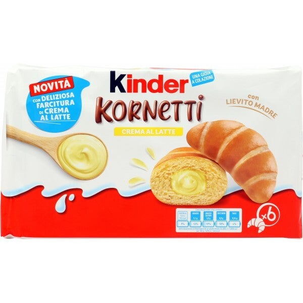 Kinder Kornetti – Croissants mit Milchcreme 6 stück
