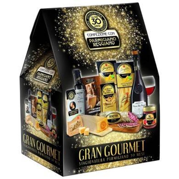 REGALI CONFEZIONE GRAN GOURMET STAGIONATURA PARMIGIANO 30 MESI 9 PEZZI