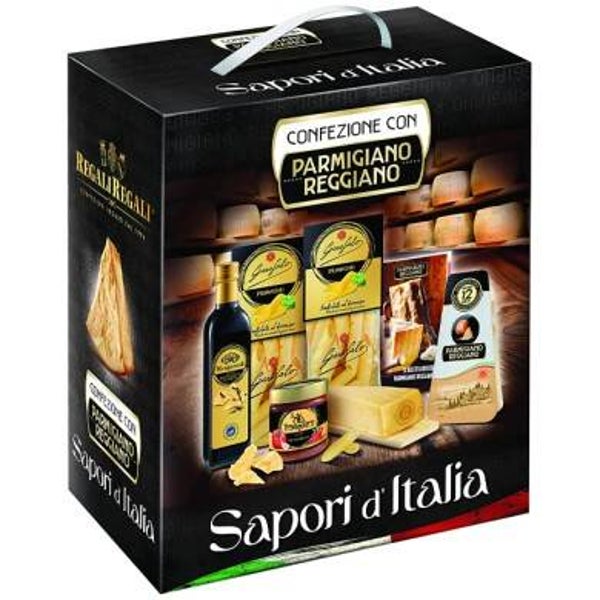 REGALI SAPORI D'ITALIA CONFEZIONE CON PARMIGIANO REGGIANO 6 PEZZI