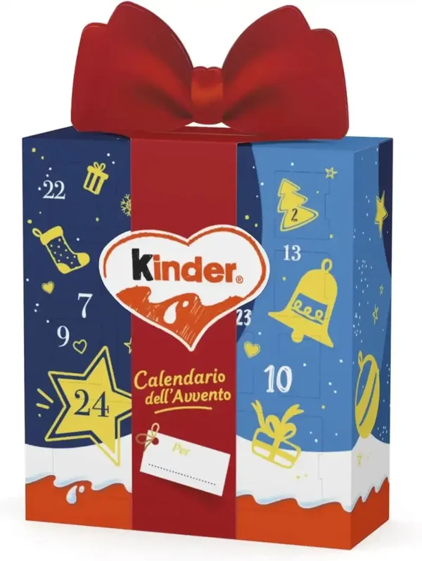 🎀 Kinder Adventskalender Geschenkbox – 24 Tage voller Schokoladengenuss (2025 Edition)