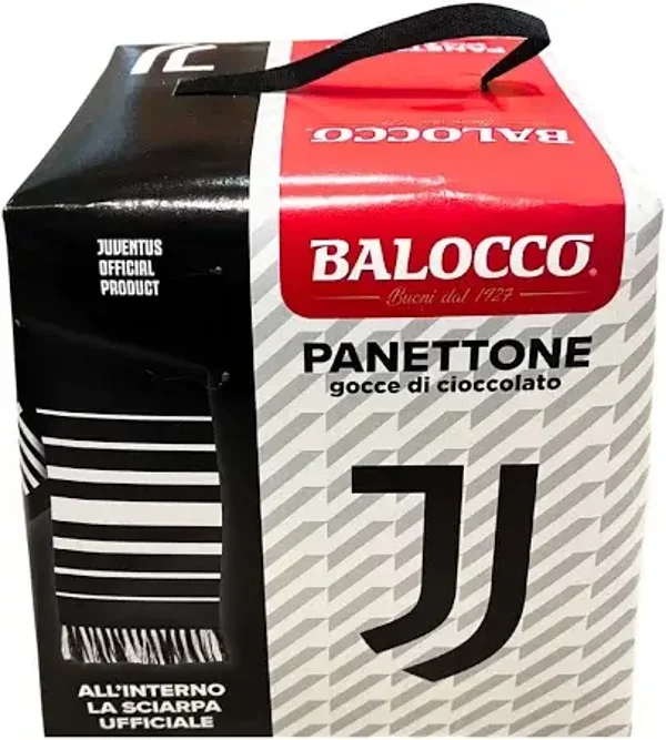 Balocco – Panettone Gocce di Cioccolato (Juventus Edition) + Offizieller Juventus-Schal