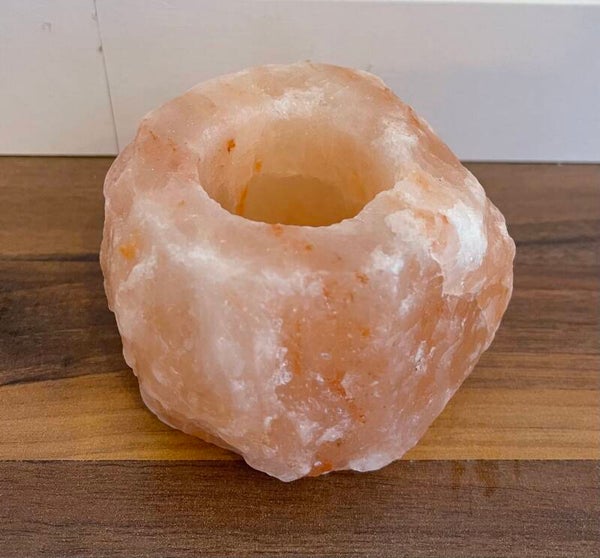 Enkele theelichthouder van Himalaya-Zout