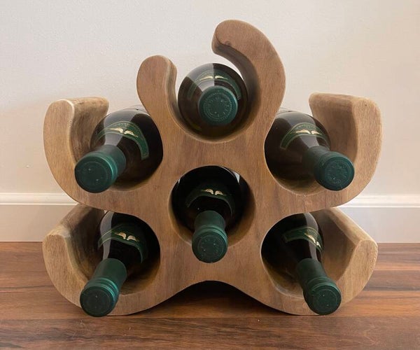 Suar-houten Wijnrek - KROON