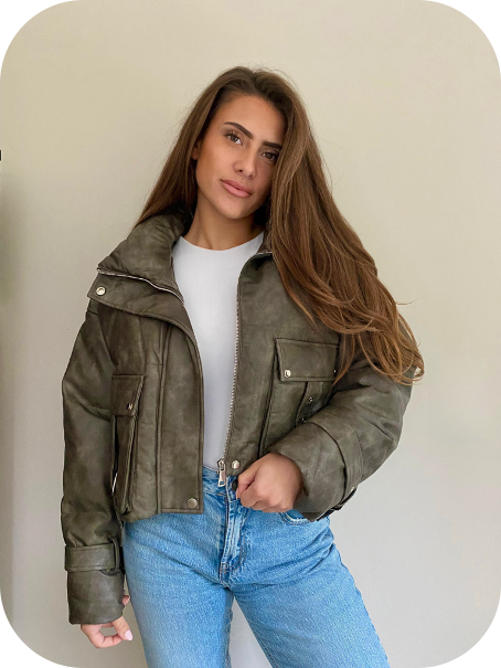 Cindy Faux Leather Jacket