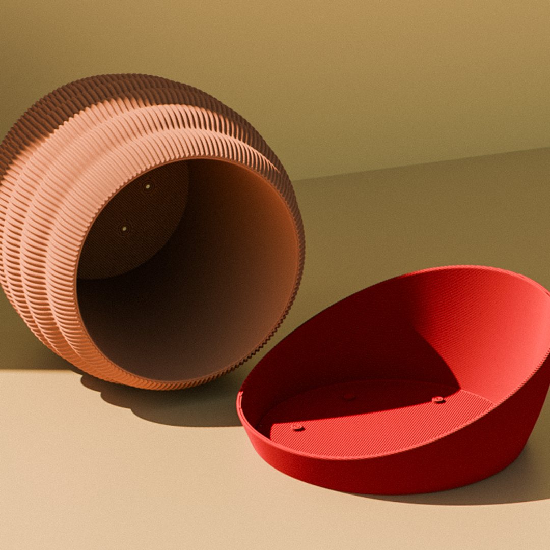 Sculpted Terraced Planter & Base Set | Hive Planter Pot (Regular)
