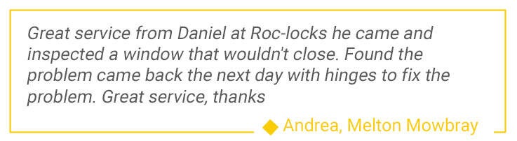 Image of a review from a window repair in Melton Mowbray