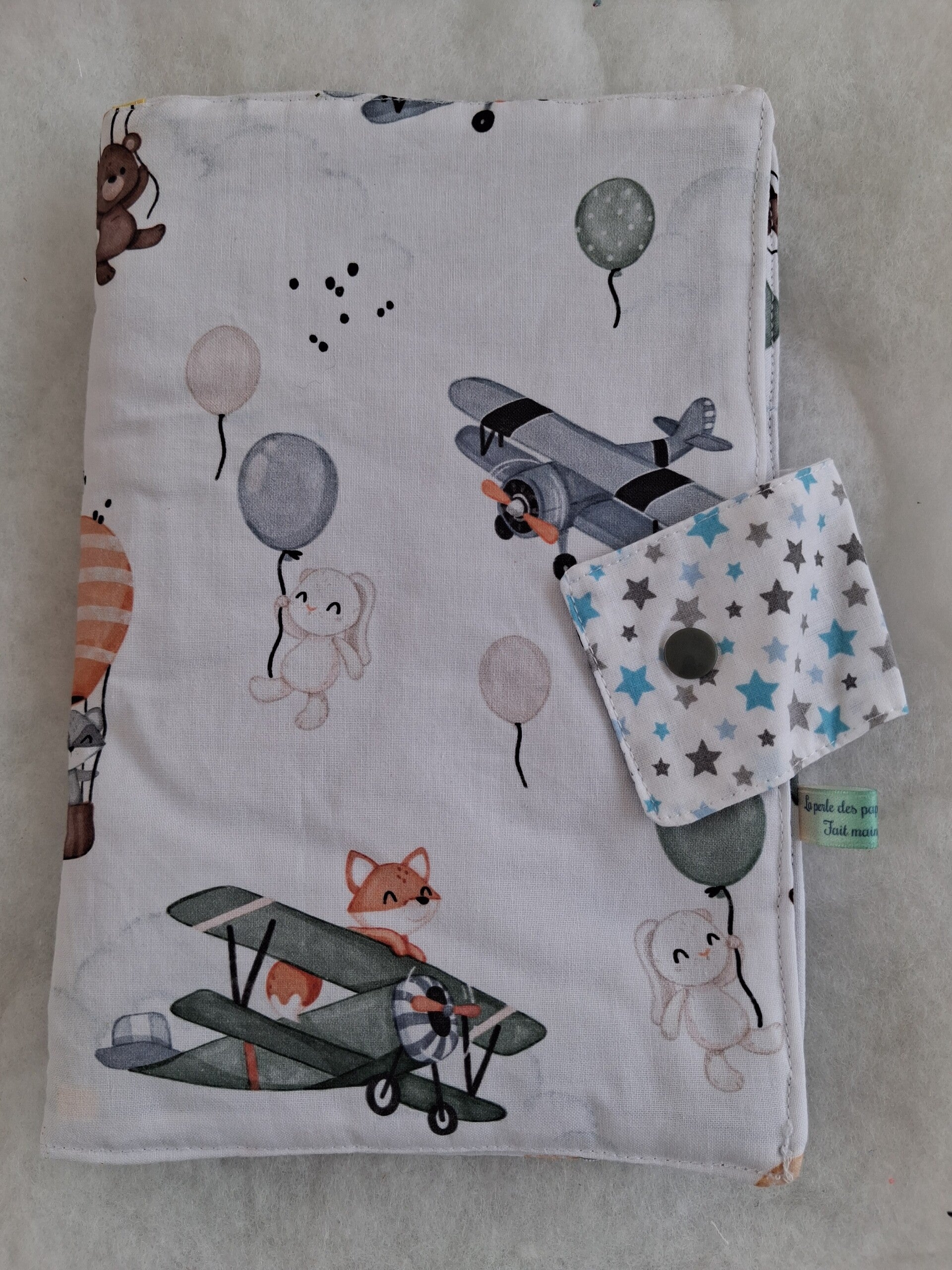 Pochette à langer Avion animaux