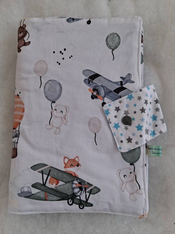 Pochette à langer Avion animaux