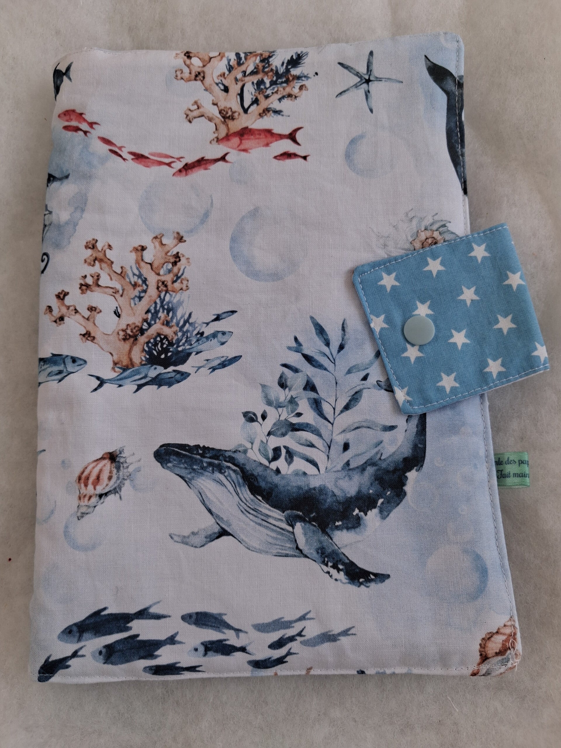 Pochette à langer thème monde marin
