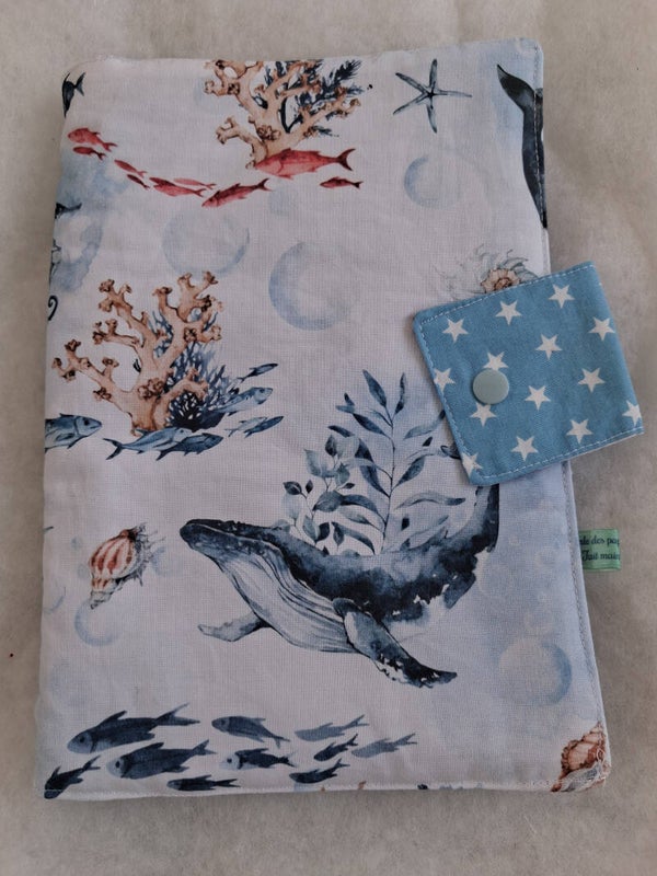 Pochette à langer thème monde marin